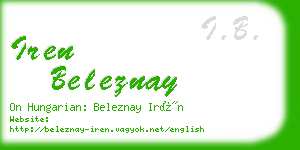 iren beleznay business card